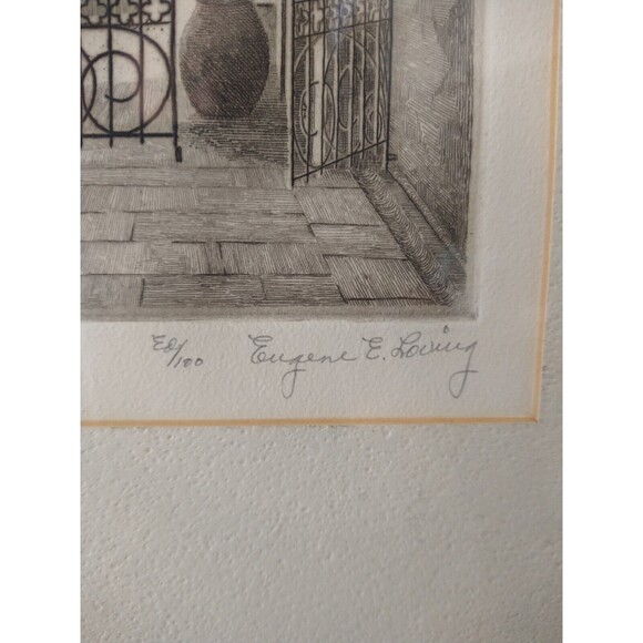 Eugene E Loving - 1907-71 Wishing Gate - Old New Orleans French Quarter Vintage - Picture 4 of 11